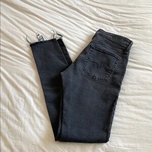 Ag Adriano Goldschmied Black Distressed Farah Skinny Jeans. Size 27